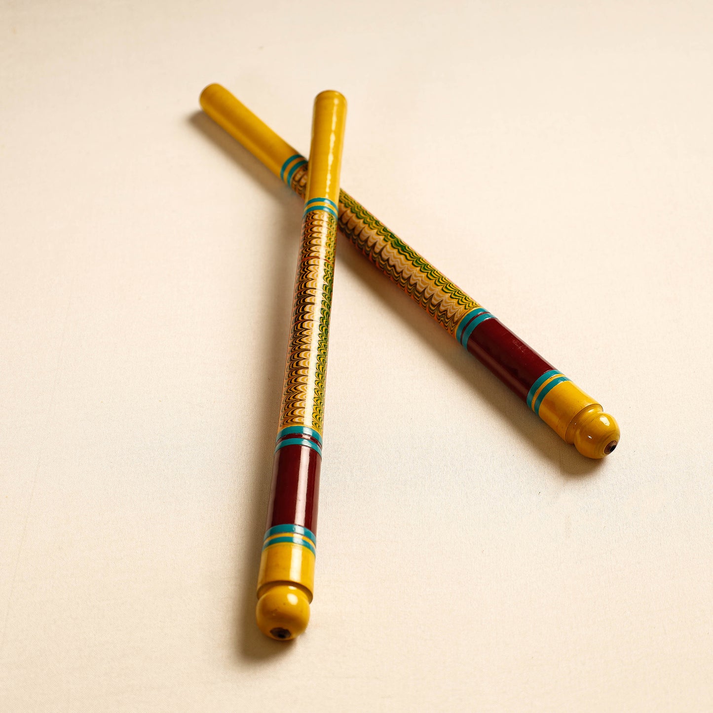 Handmade Lacquered Wooden Garba Dandiya Sticks