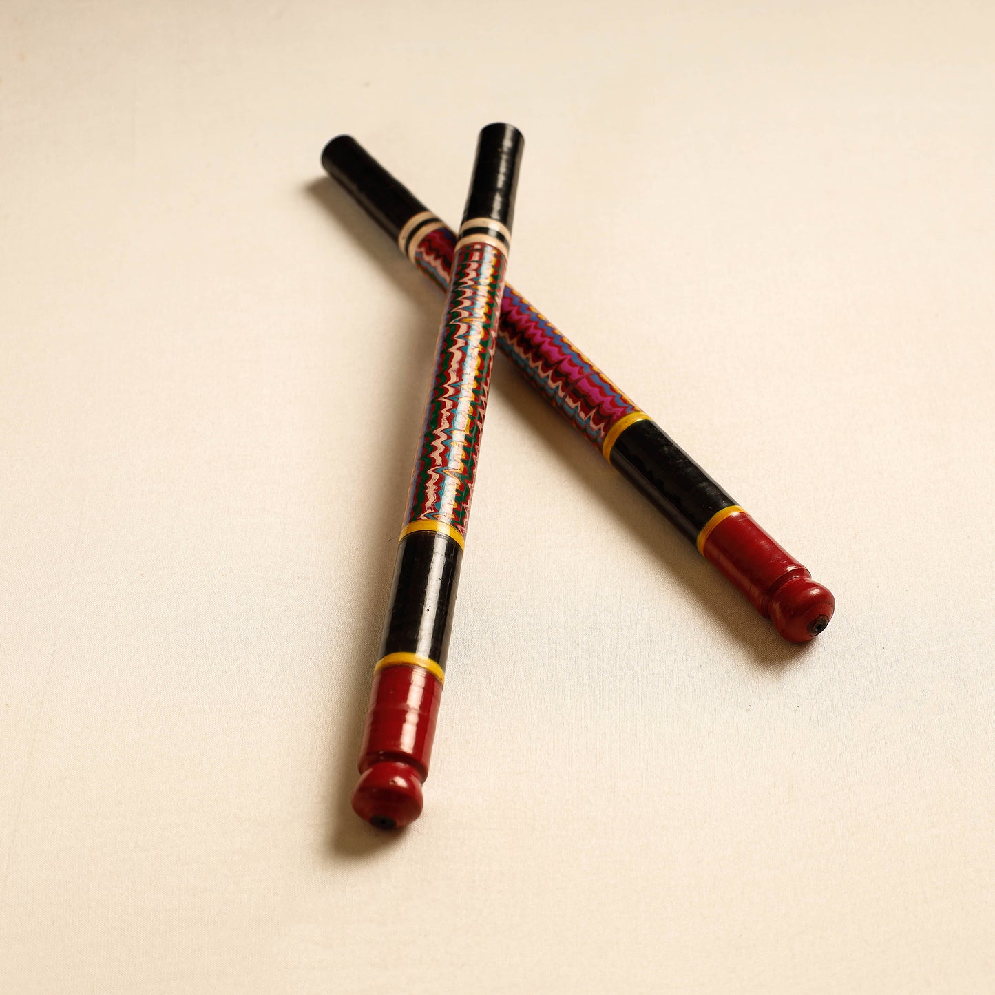 Handmade Lacquered Wooden Garba Dandiya Sticks