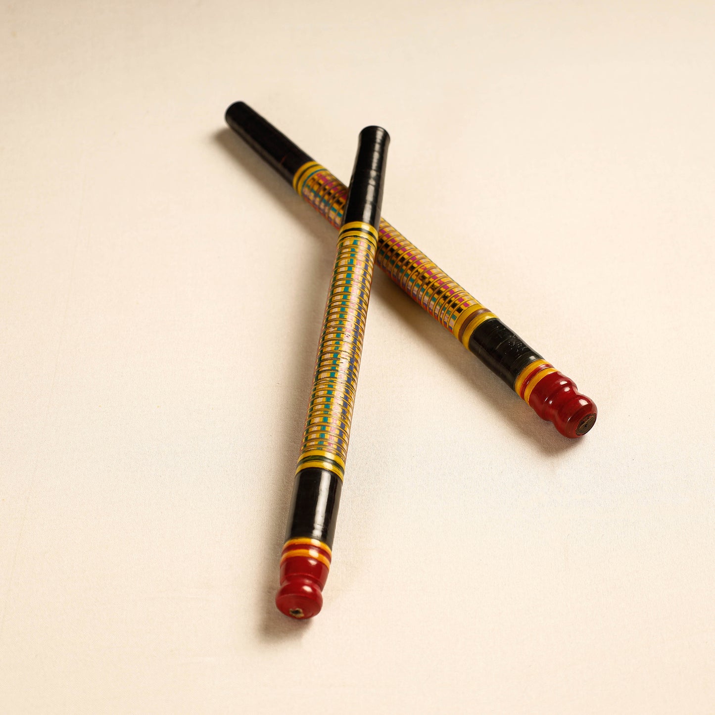 Handmade Lacquered Wooden Garba Dandiya Sticks