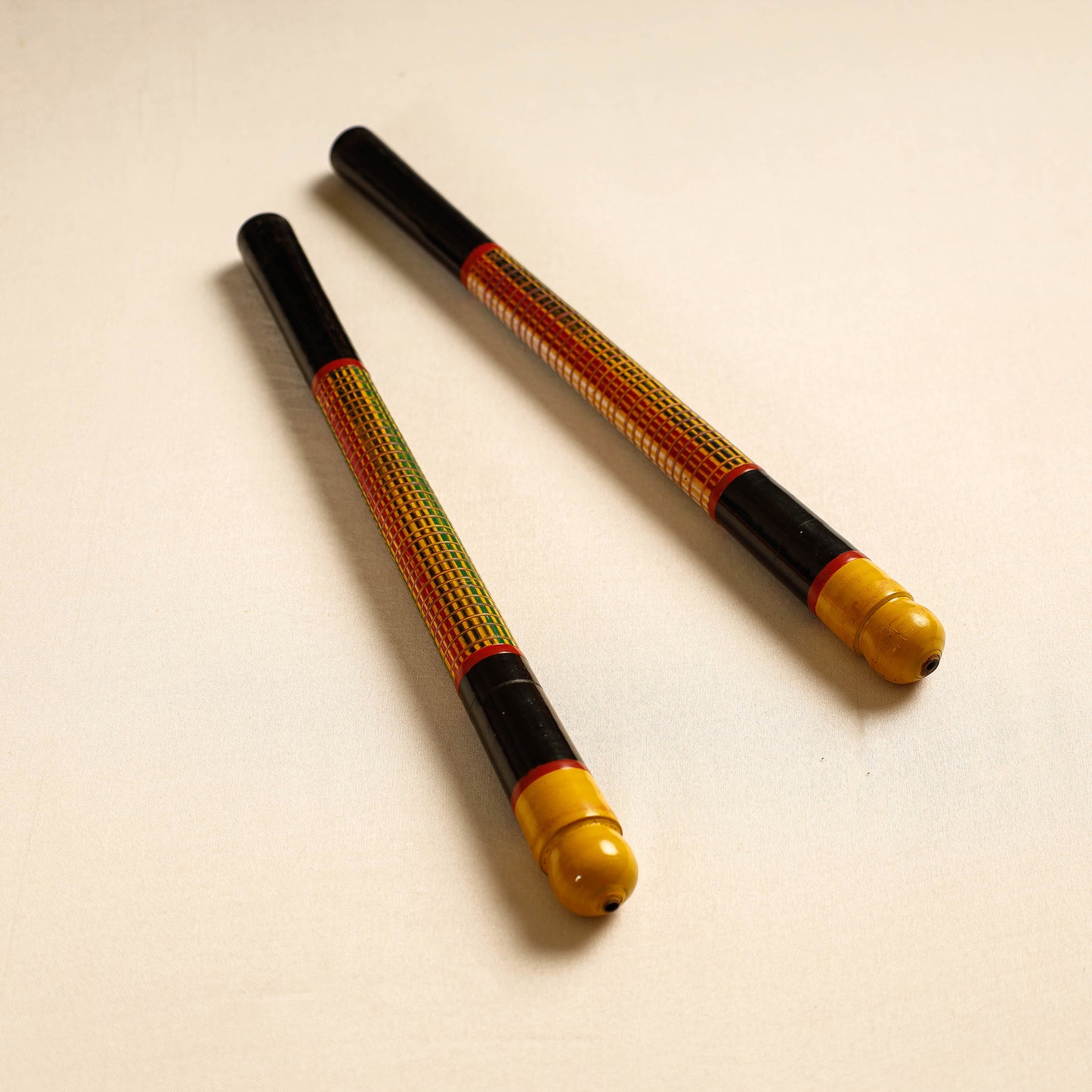 Handmade Lacquered Wooden Garba Dandiya Sticks