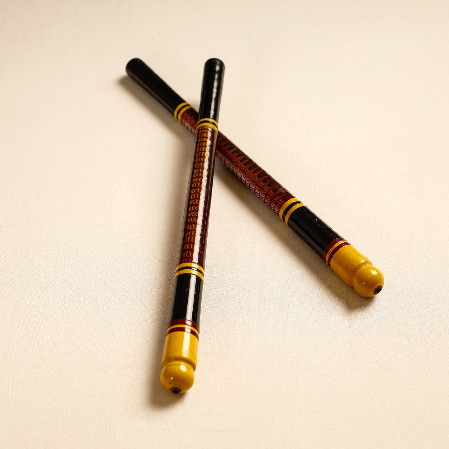 Handmade Lacquered Wooden Garba Dandiya Sticks