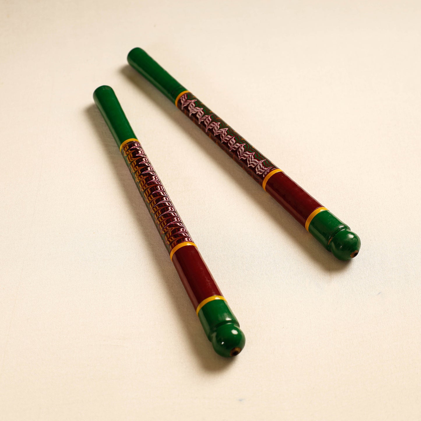 Handmade Lacquered Wooden Garba Dandiya Sticks