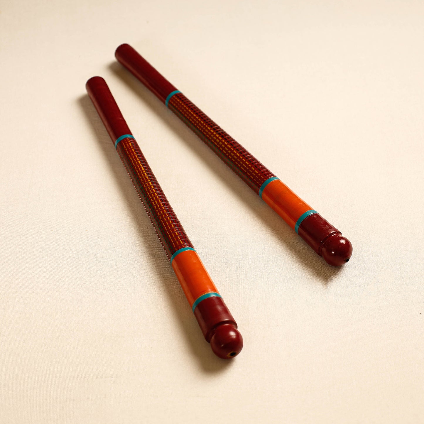 Handmade Lacquered Wooden Garba Dandiya Sticks