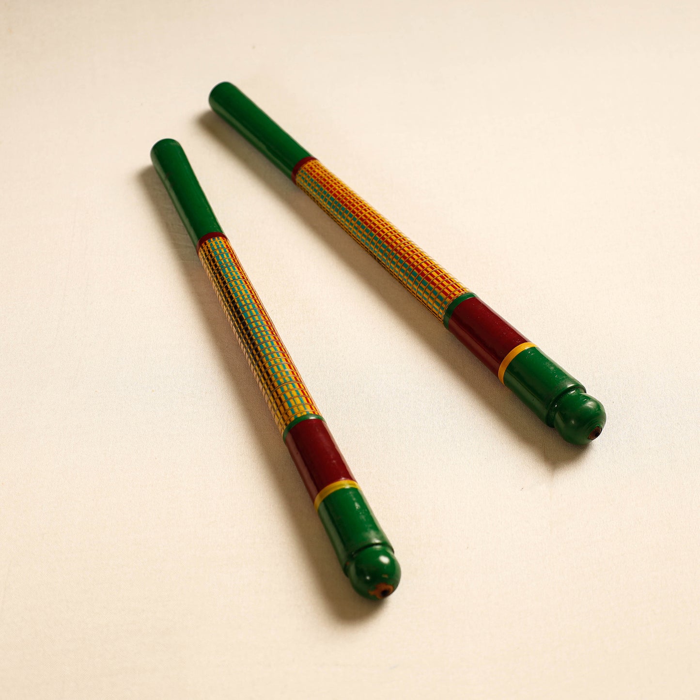 Handmade Lacquered Wooden Garba Dandiya Sticks