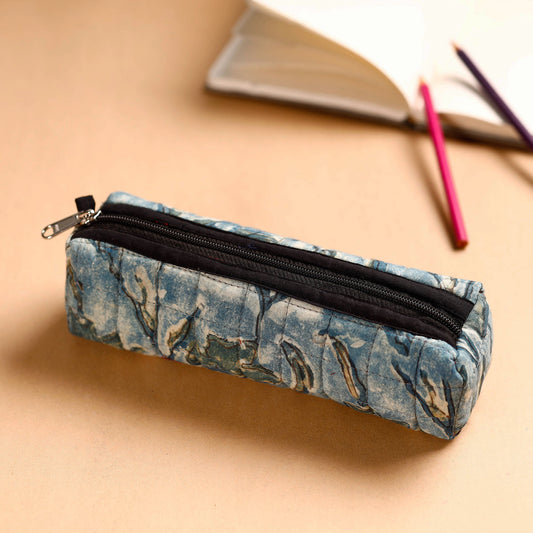 Handcrafted Quilted Sanganeri Multipurpose Pencil Pouch 01