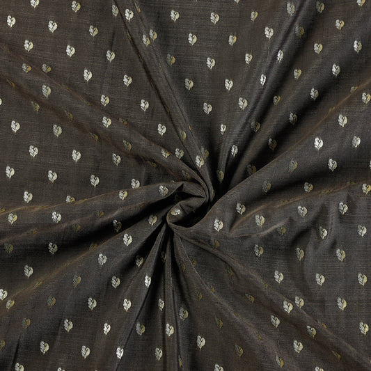 Black - Banarasi Meena Jacquard Brocade Viscose Silk Fabric