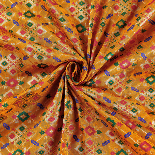 Banarasi Meena Jacquard Brocade Viscose Silk Fabric