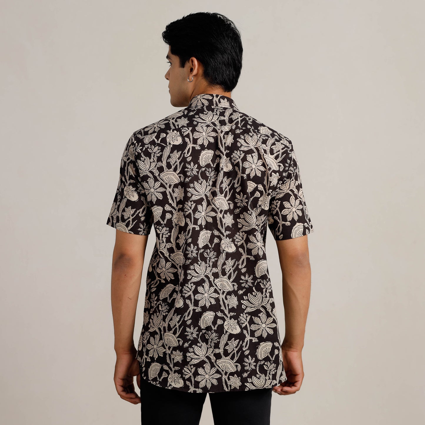 Buy Bagru Block Printed Cotton Men Half Sleeve Shirt 01 Online l iTokri.com