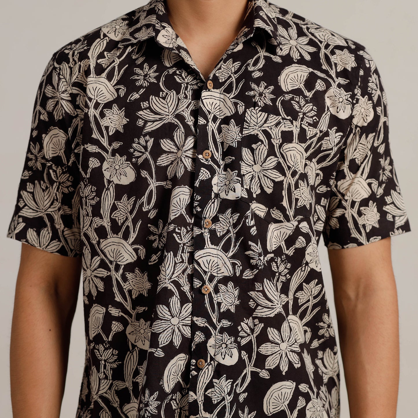 Buy Bagru Block Printed Cotton Men Half Sleeve Shirt 01 Online l iTokri.com