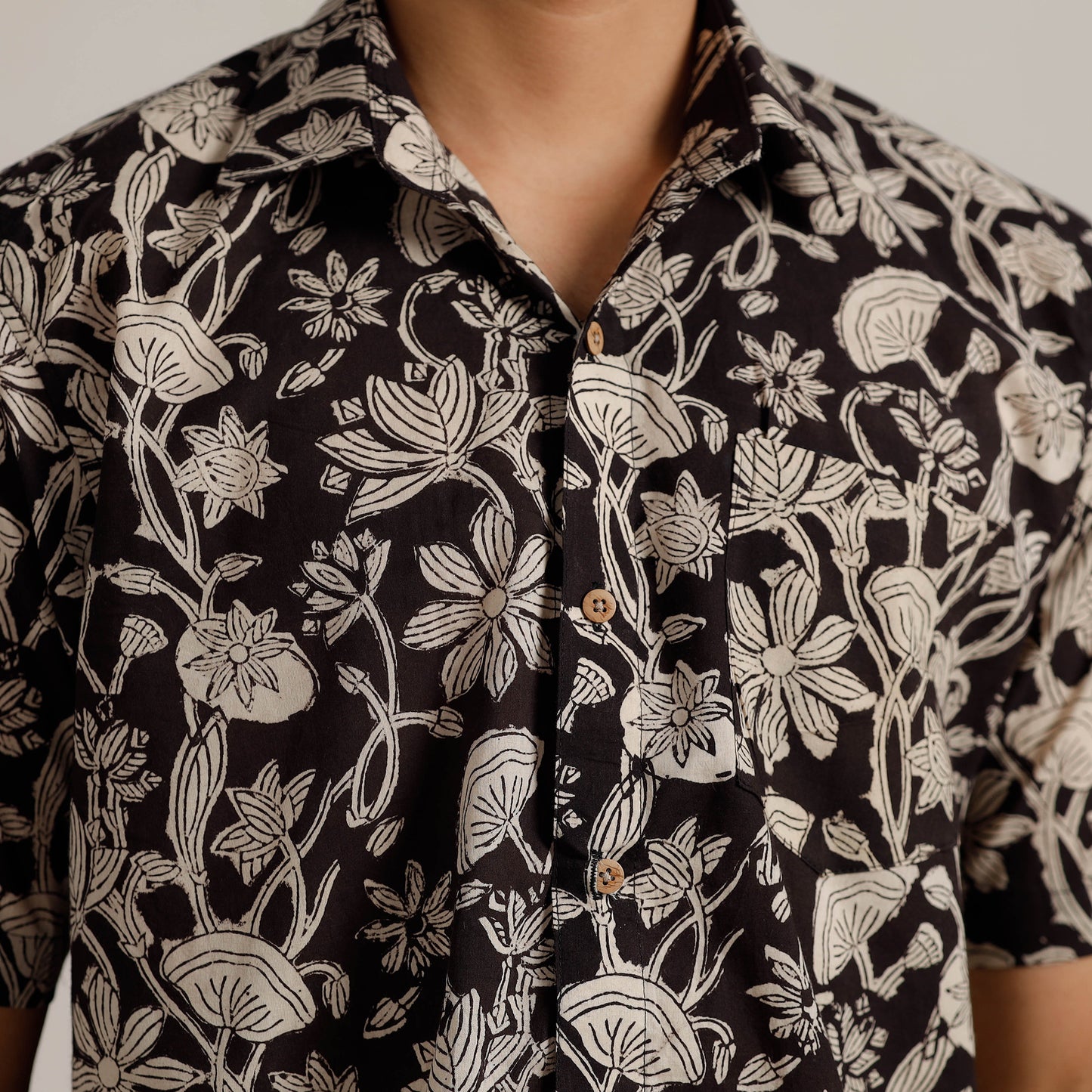 Buy Bagru Block Printed Cotton Men Half Sleeve Shirt 01 Online l iTokri.com
