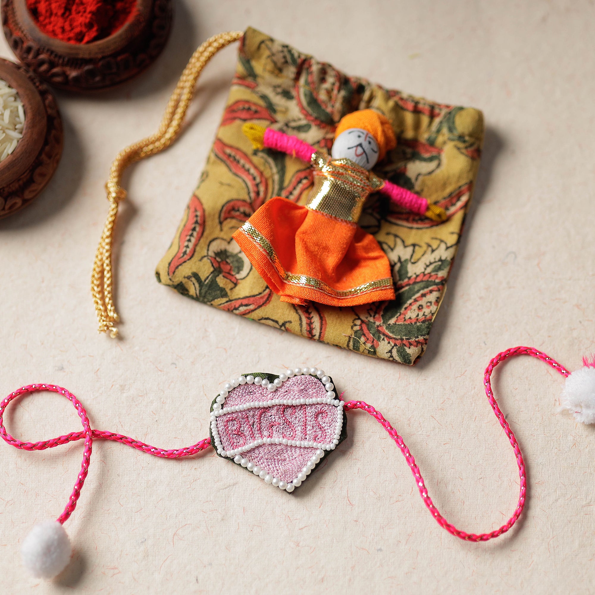Handmade Beadwork Rakhi 55