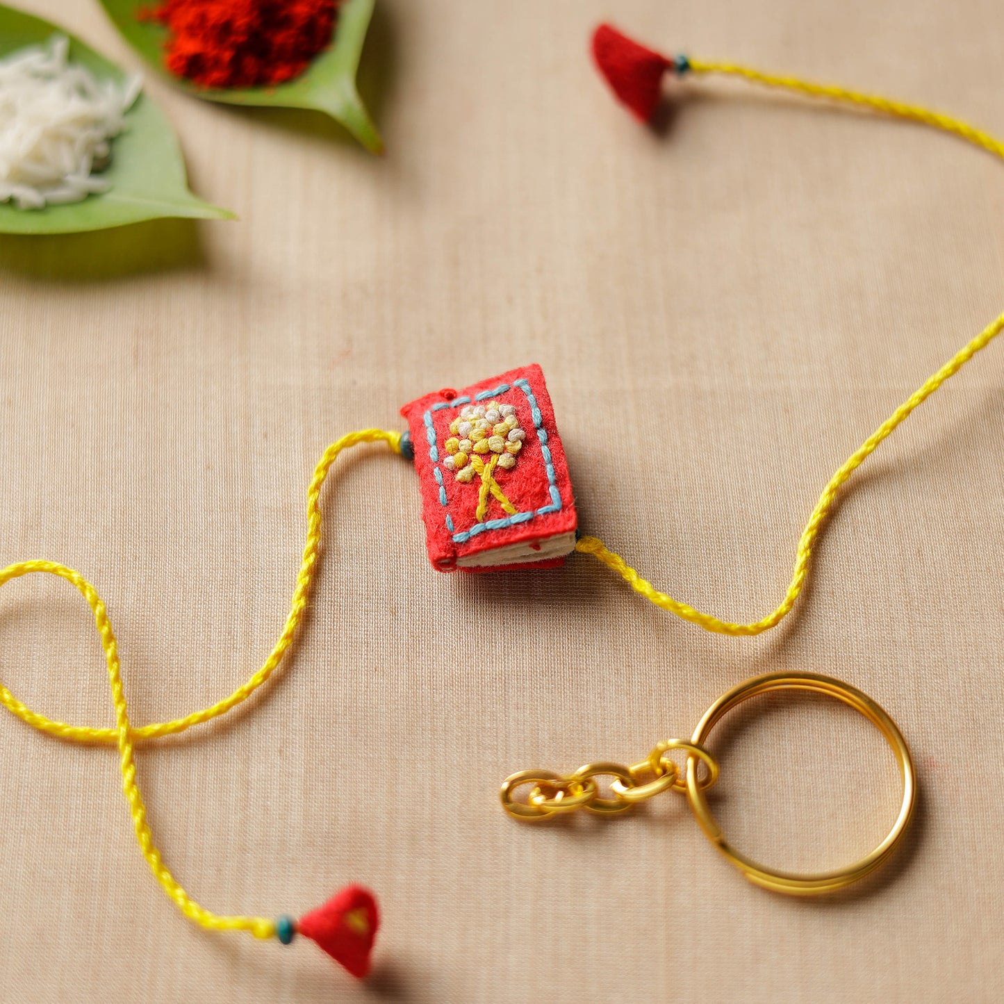 Buy Hand Embroidered Felt Work Bal krishna Rakhi 149 Online at iTokri.com