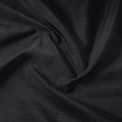 Black - Maheshwari Silk Cotton Handloom Fabric