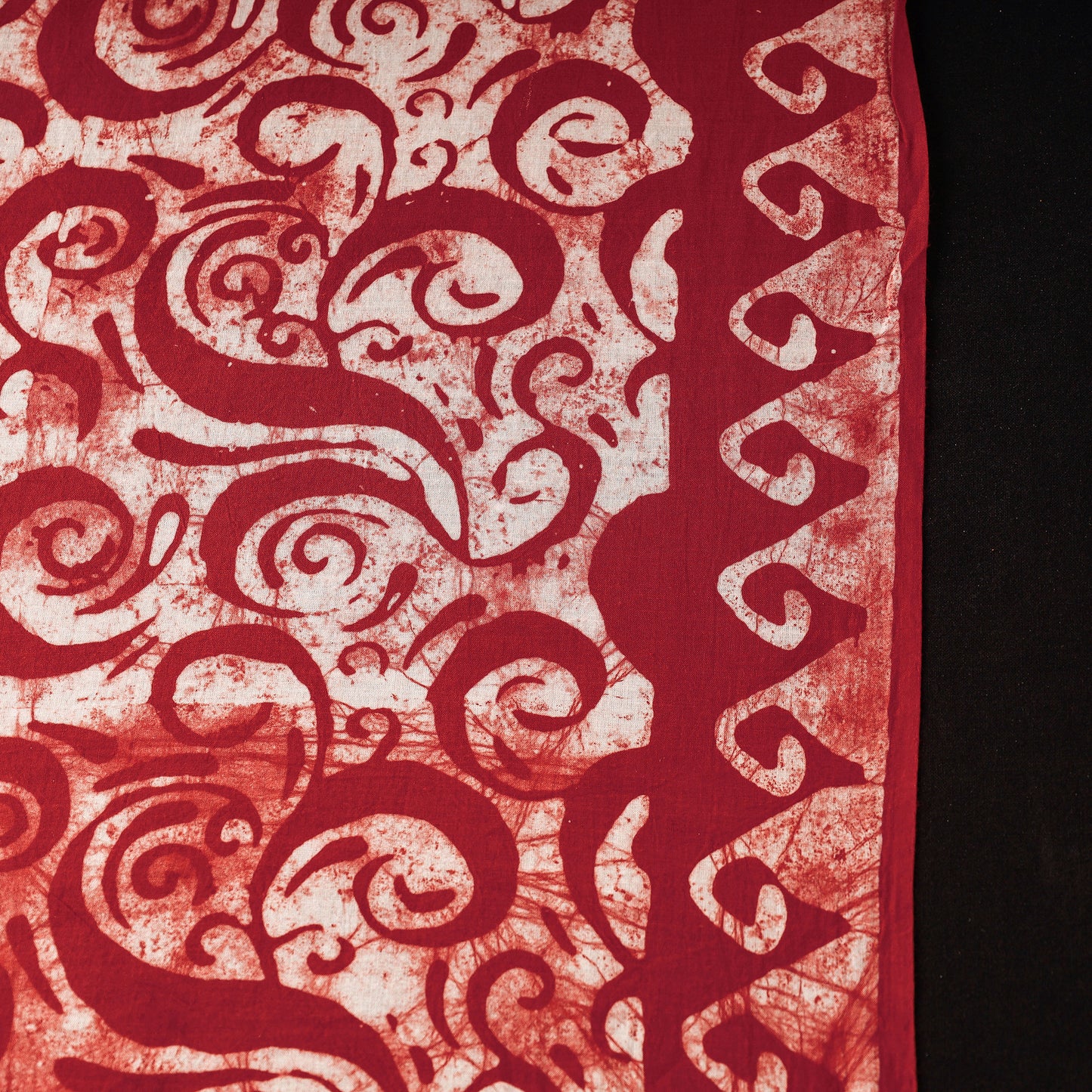 Cotton Red Hand Batik Print Fabric