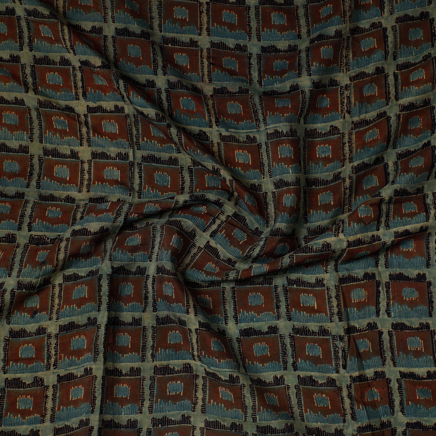 Vanaspati Block Printed Modal Silk Precut fabric