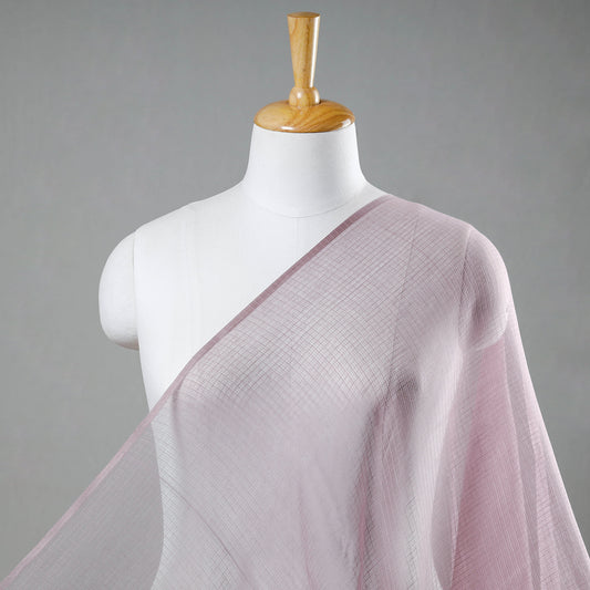 Light Purple - Kota Doria Weaving Plain Cotton Fabric 12