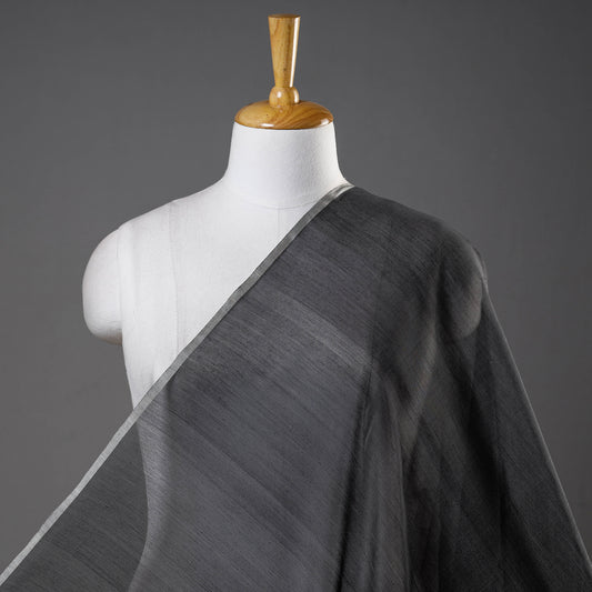 Black - Maheshwari Silk Cotton Handloom Fabric