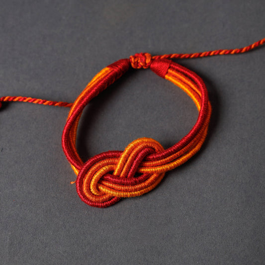 Tribal Dokra Threadwork Bracelet Rakhi by Miharu