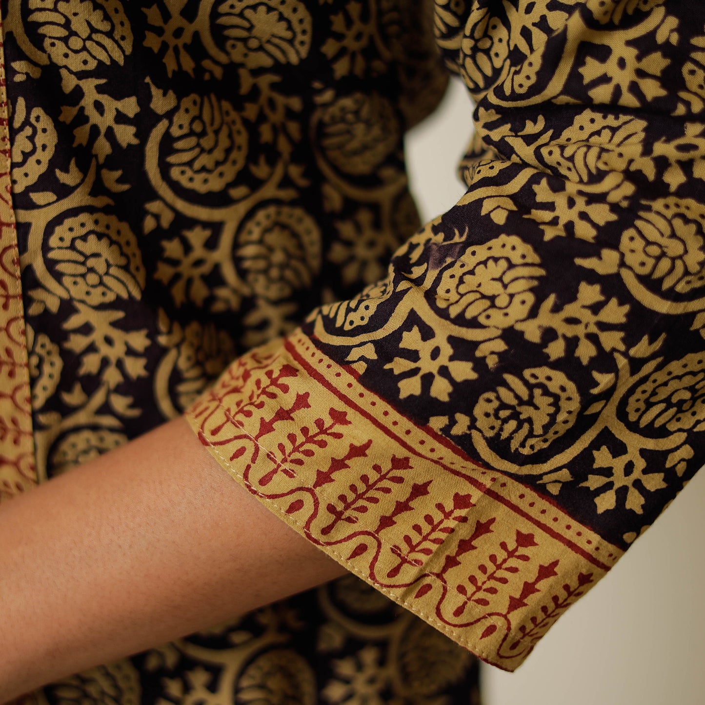 Bagh Block Printed Cotton Kurta with Palazzo & Dupatta Set 03