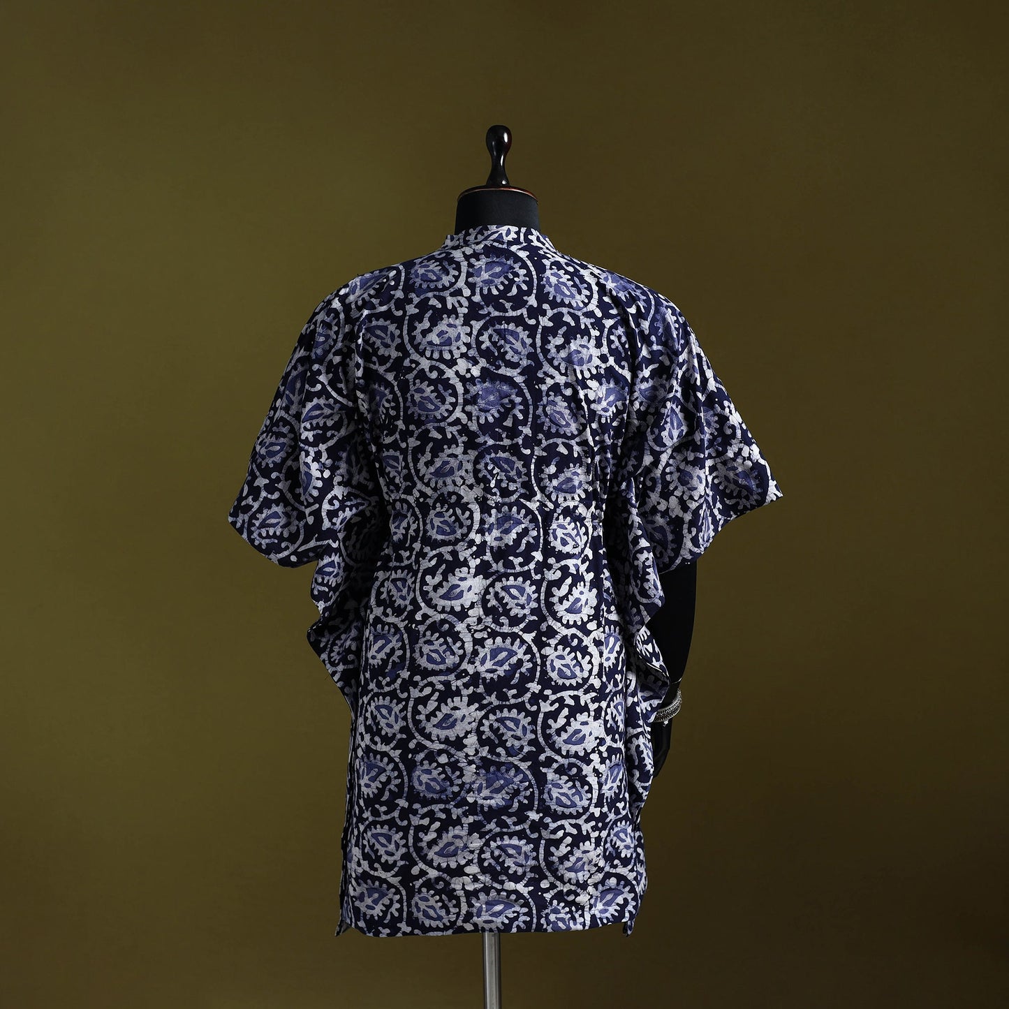Hand batik cotton medium kaftan 26 - handcrafted
