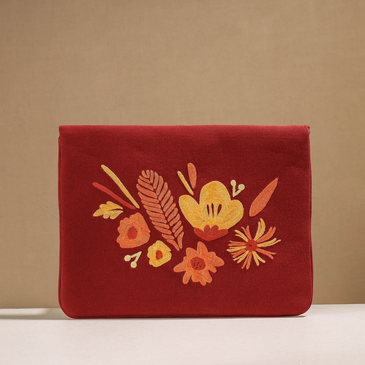 Aari Hand Embroidery Cotton Duck IPad Sleeve
