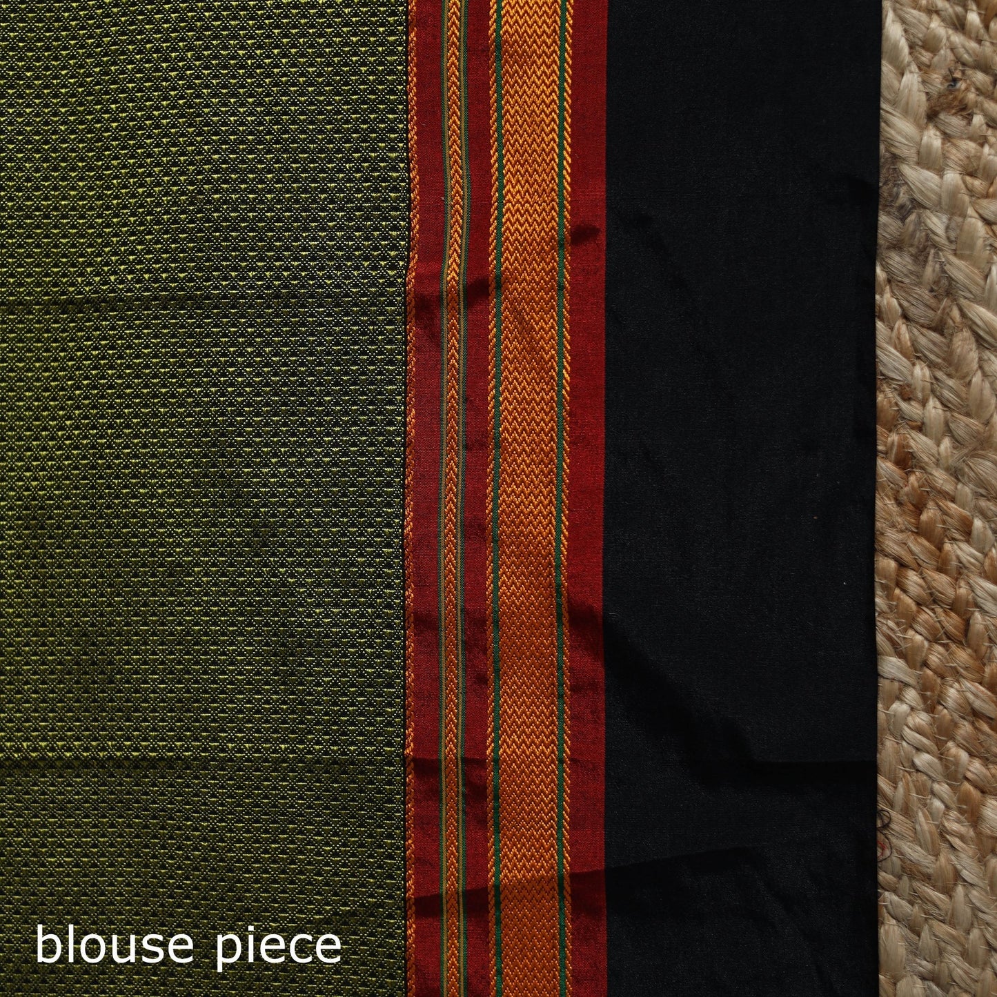 Nath work silk cotton khun saree 18 - handcrafted