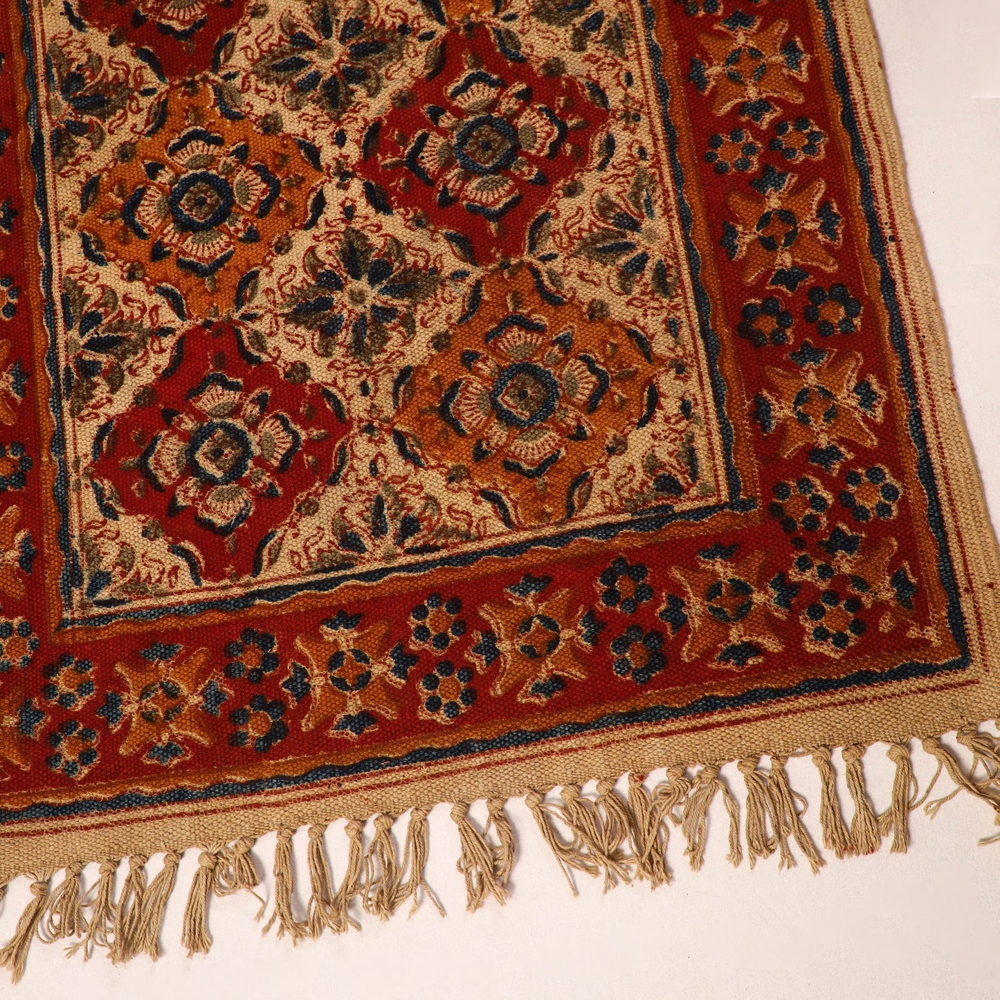Shop Kalamkari Block Print Cotton Mat