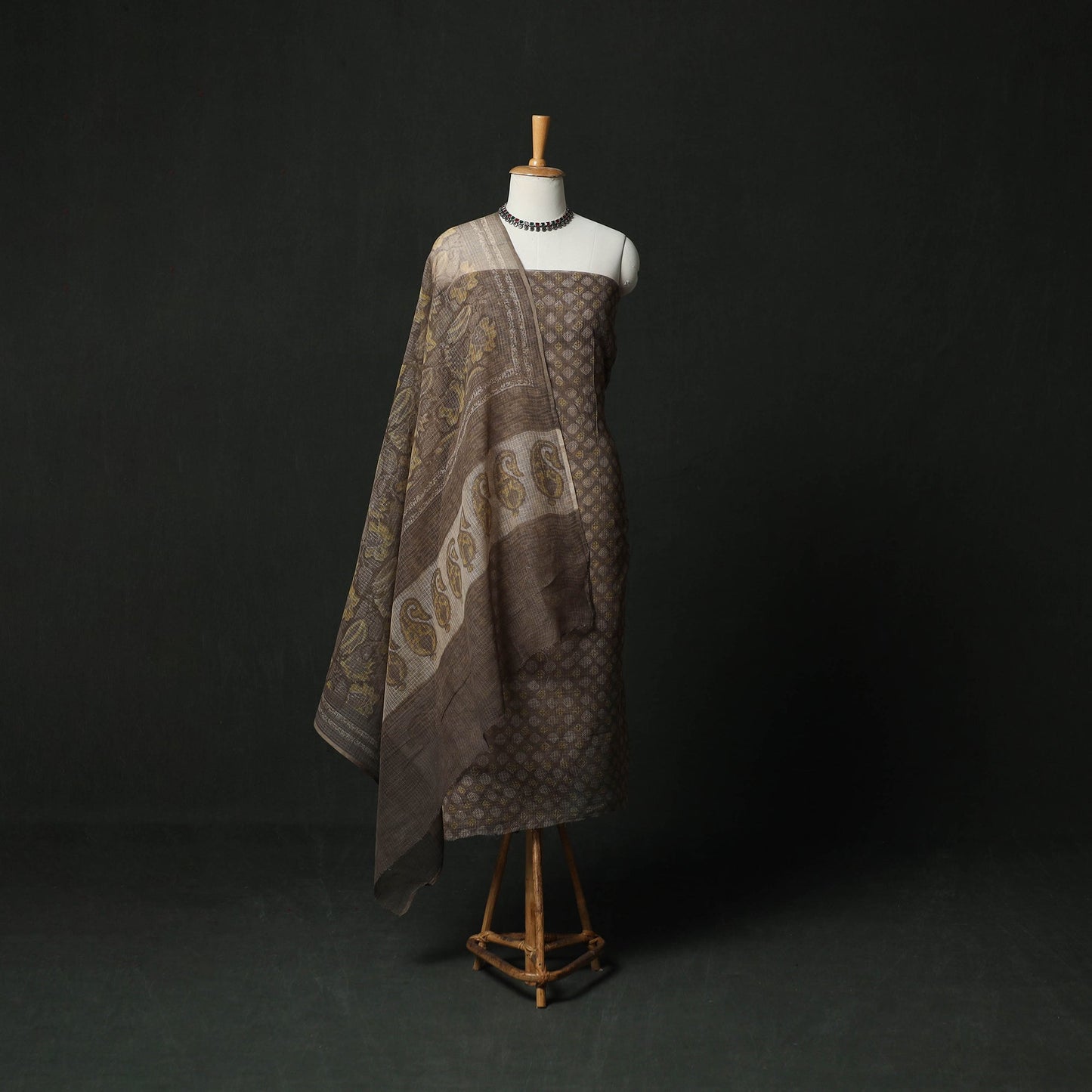 Ajrakh bagru hand block print kota doria cotton natural
