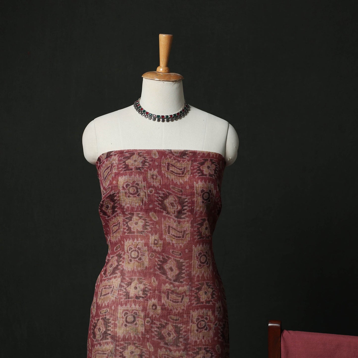Ajrakh bagru hand block print kota doria cotton natural