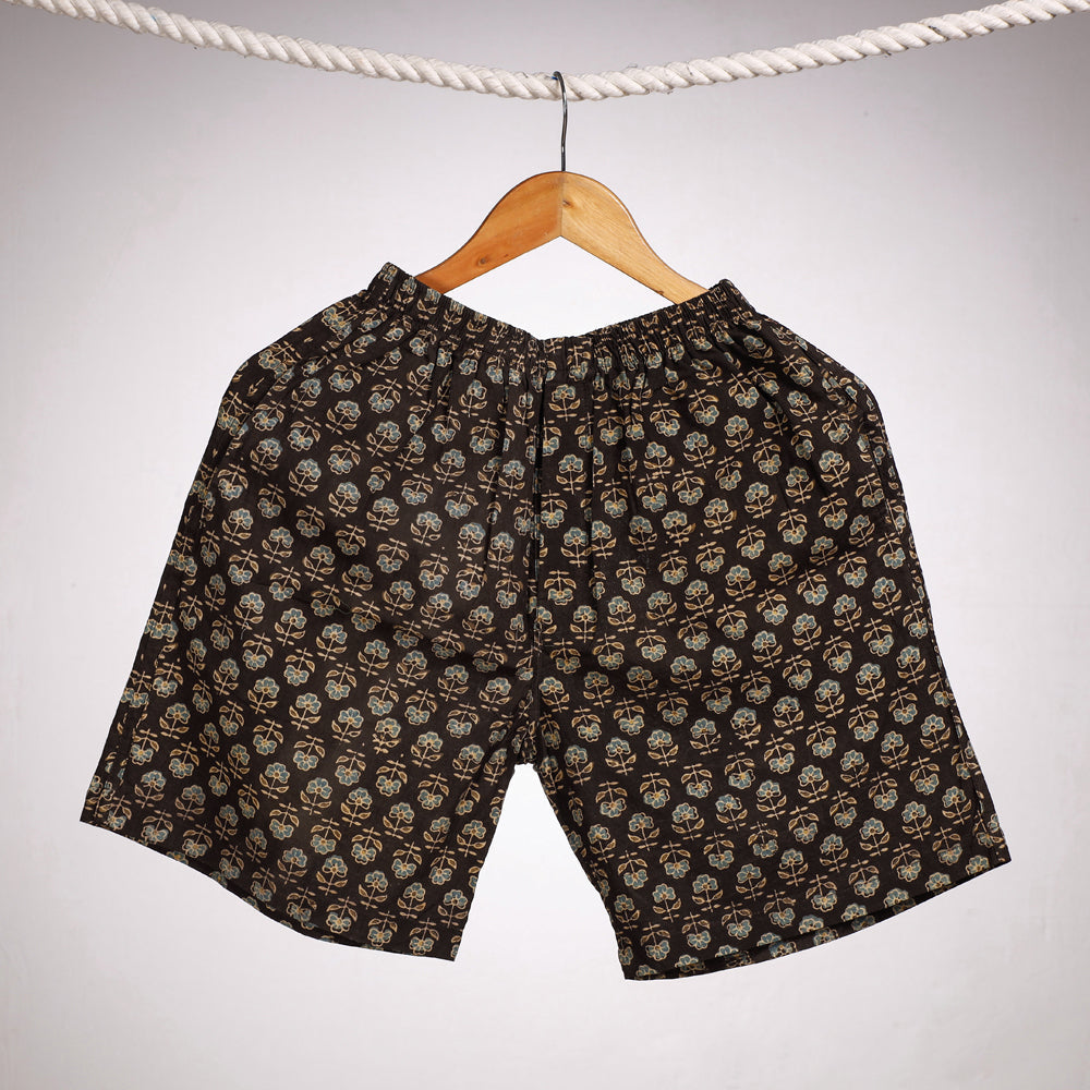 Ajrakh block printing cotton unisex boxer/shorts
