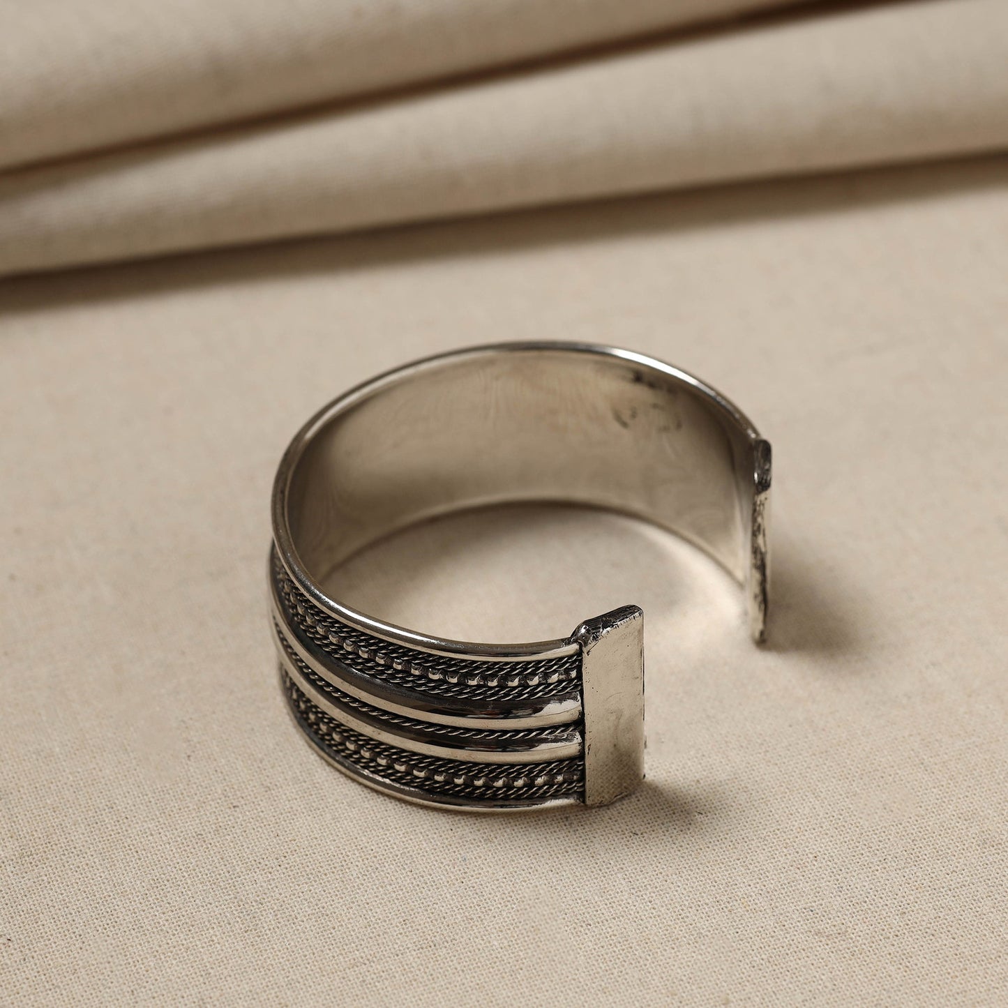 Buy Antique Finish Oxidised German Silver Bracelet