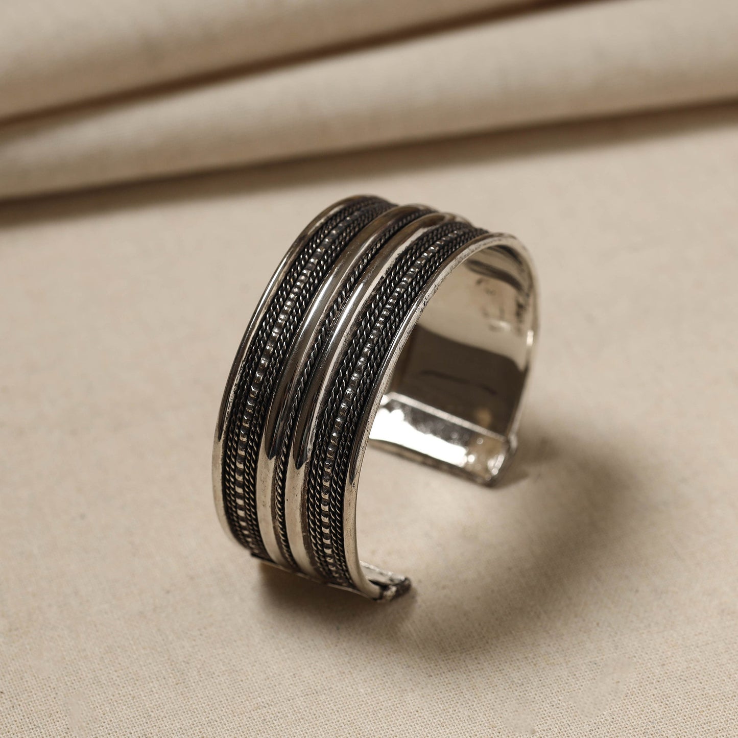 Buy Antique Finish Oxidised German Silver Bracelet