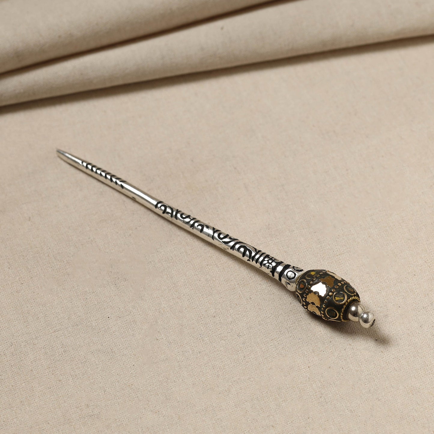 Antique Finish Oxidised German Silver Juda Stick