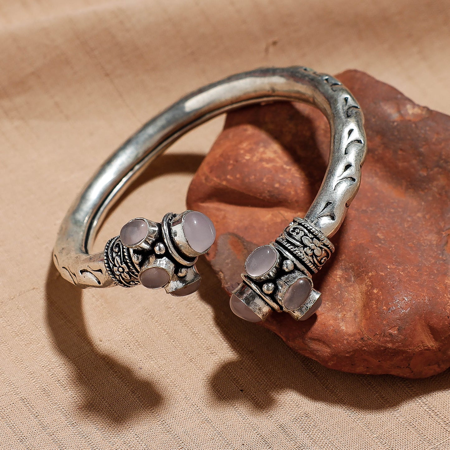 Buy Antique Finish Oxidised German Silver Kada / Bracelet