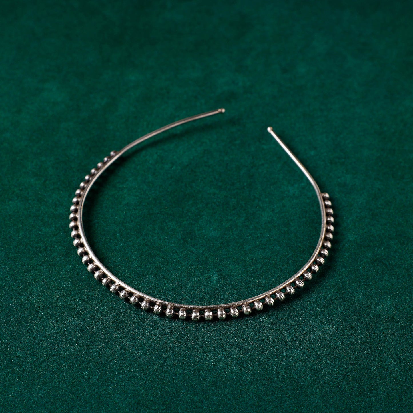 Antique Silver Finish Oxidised Brass Base Hair Band