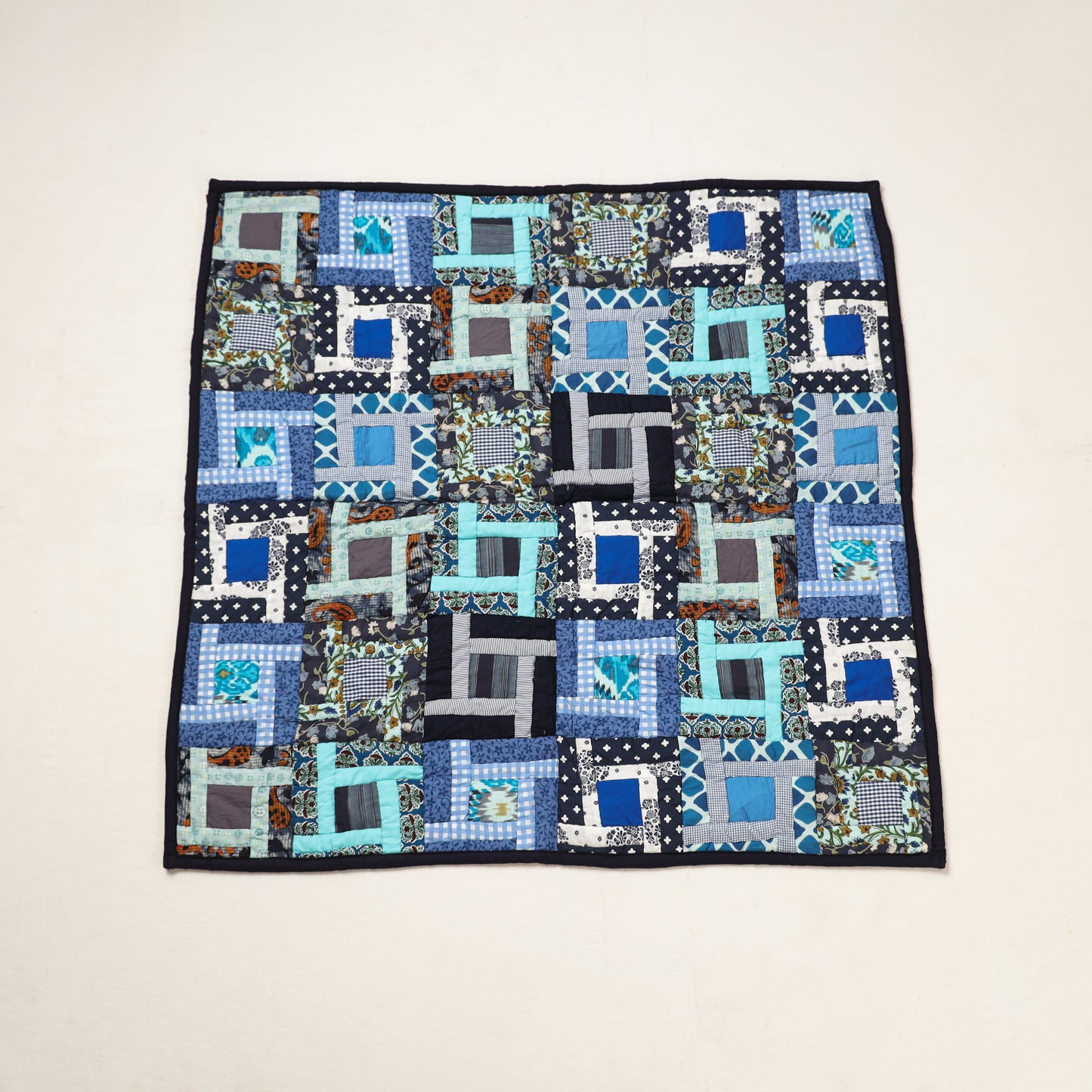 Applique Quilted Reversible Multipurpose Mat by Purkal Stree Shakti Samiti (37 x 36 in)