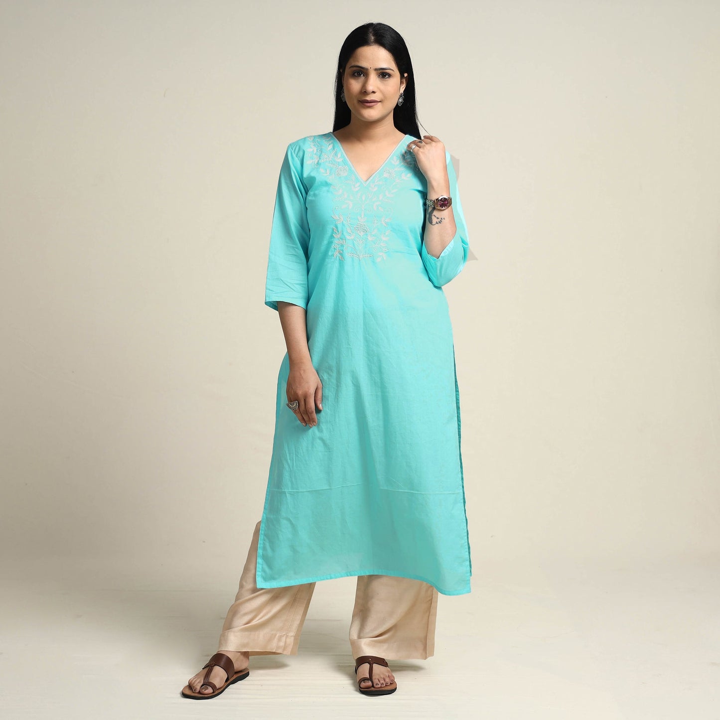 embroidery cotton kurta