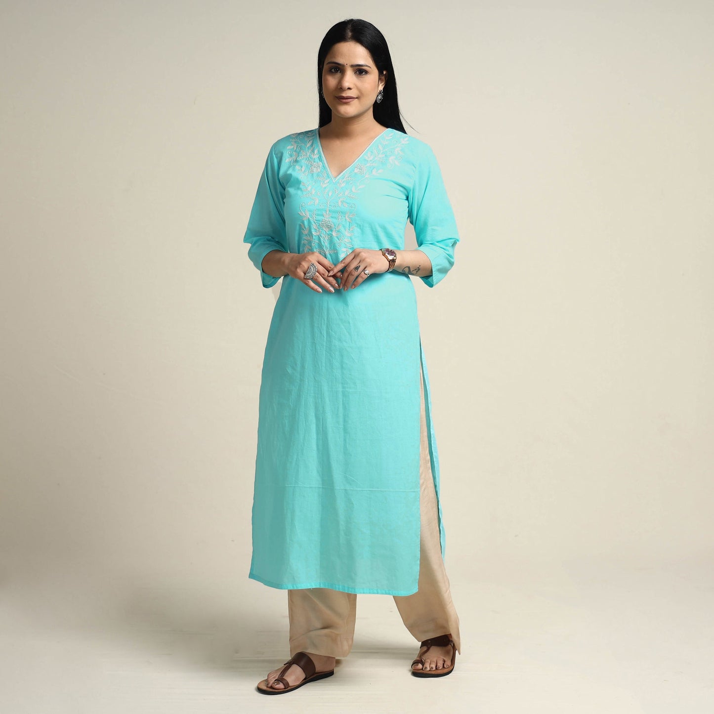 embroidery cotton kurta