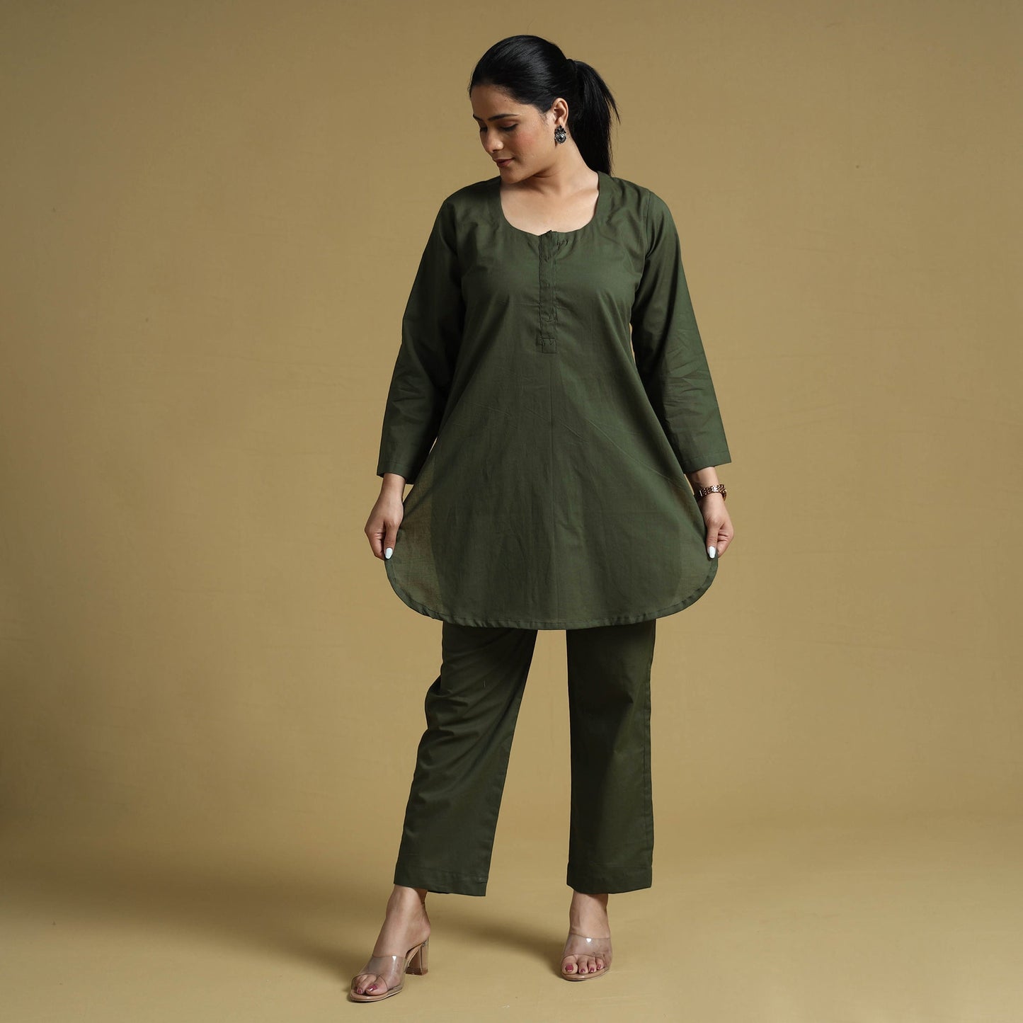 Plain Dyed Cotton Co-Ord Set