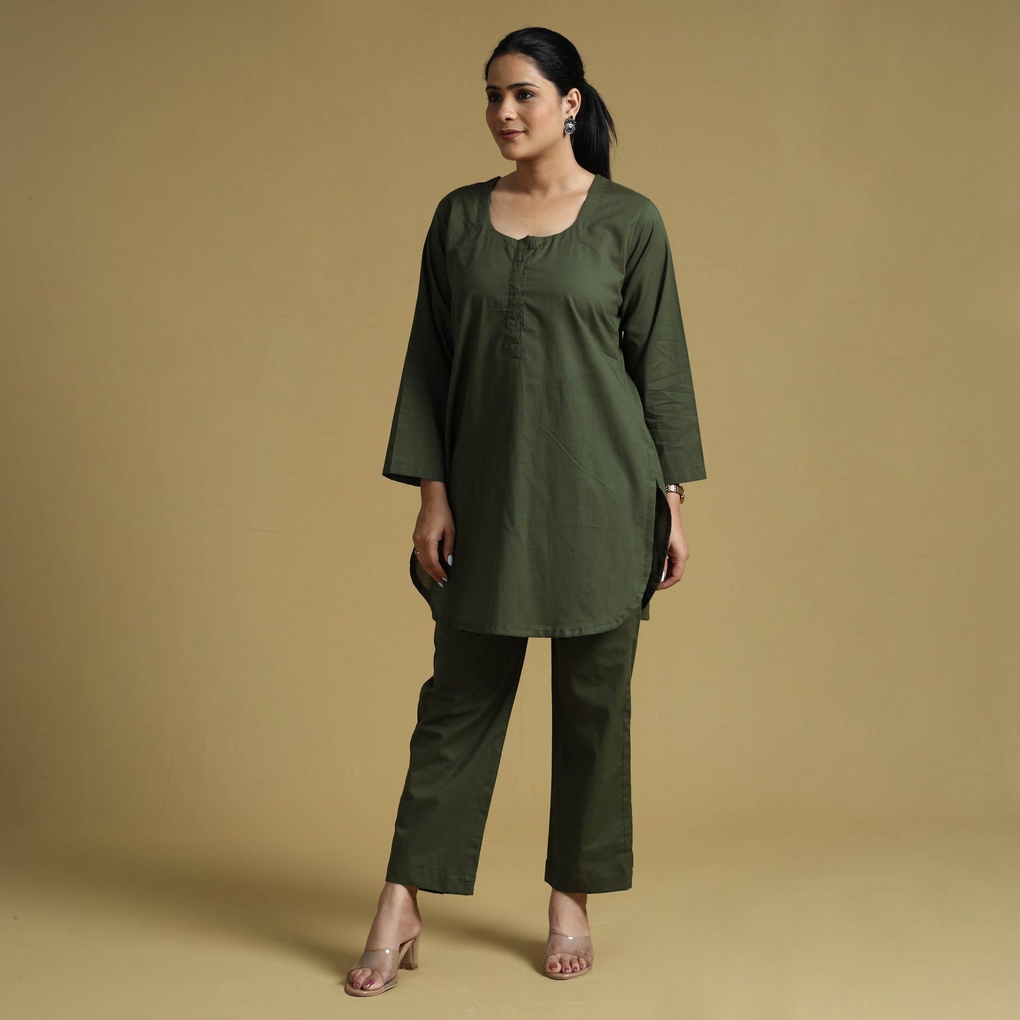 Plain Dyed Cotton Co-Ord Set