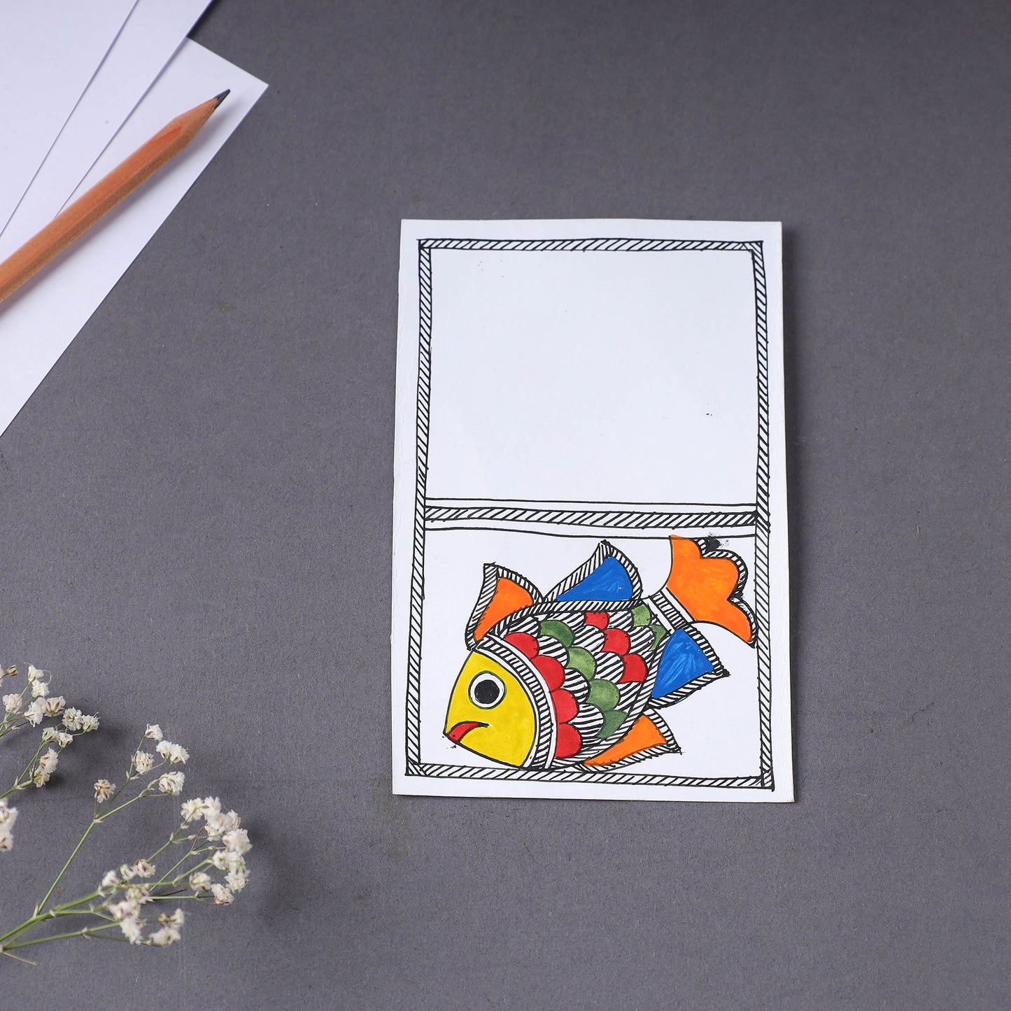 handpainted postcard