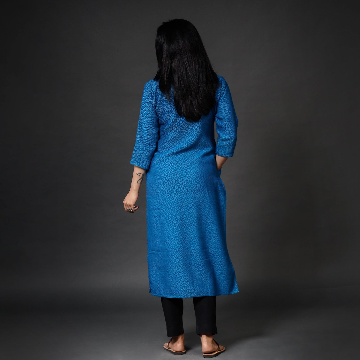 Buy Kumaun Handwoven Merino Woolen Long Kurti Online at iTokri,com