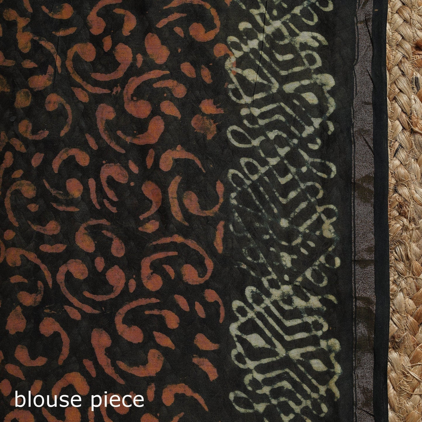 Multicolor - Chanderi Silk Hand Block Print Bagru Saree with Zari Border 18