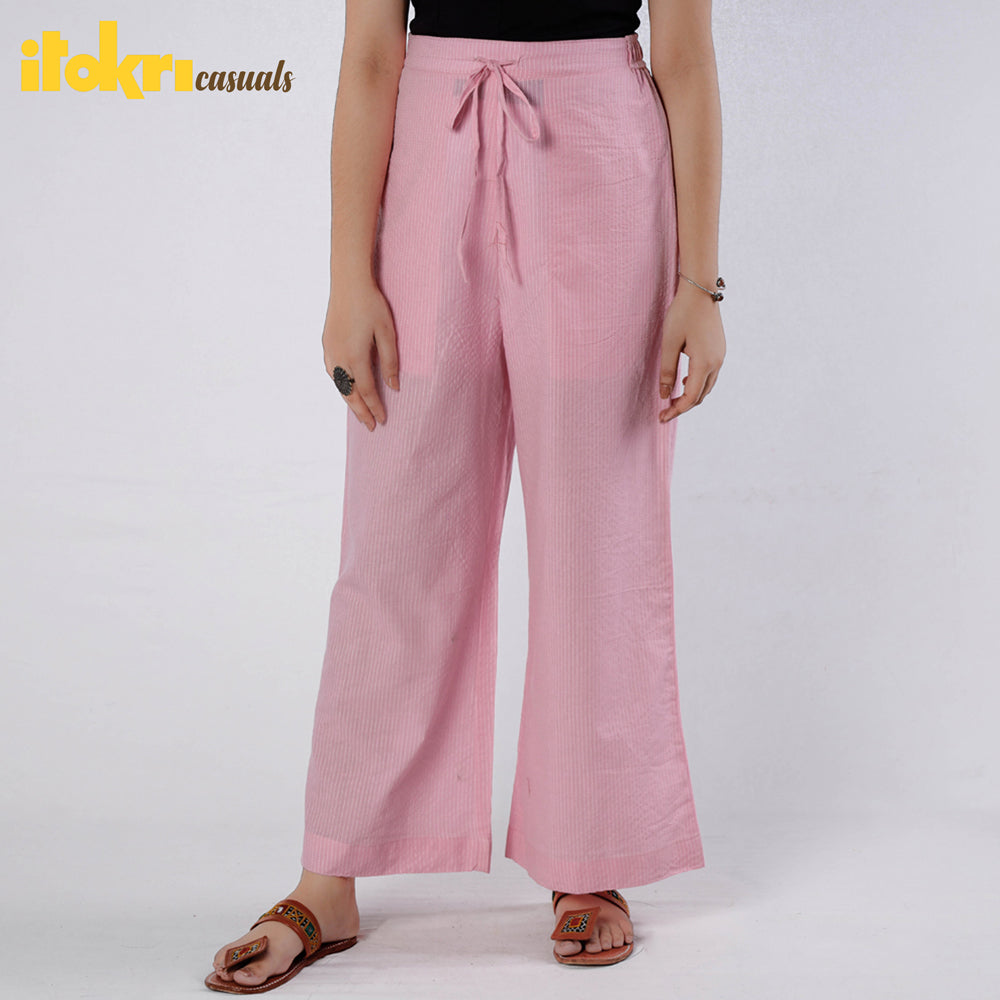 Running Stitch Cotton Palazzo by iTokri Casuals