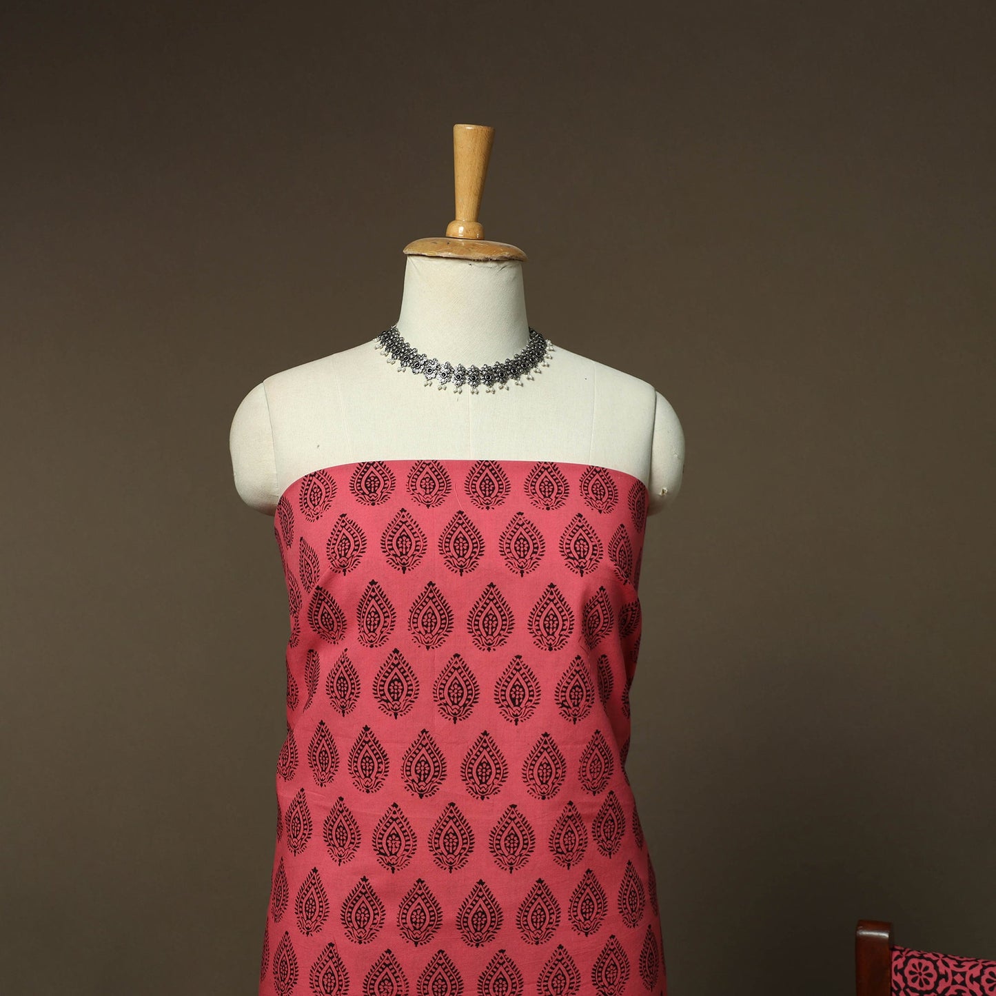 Bagh hand block print natural dyed cotton 3pc unstitched
