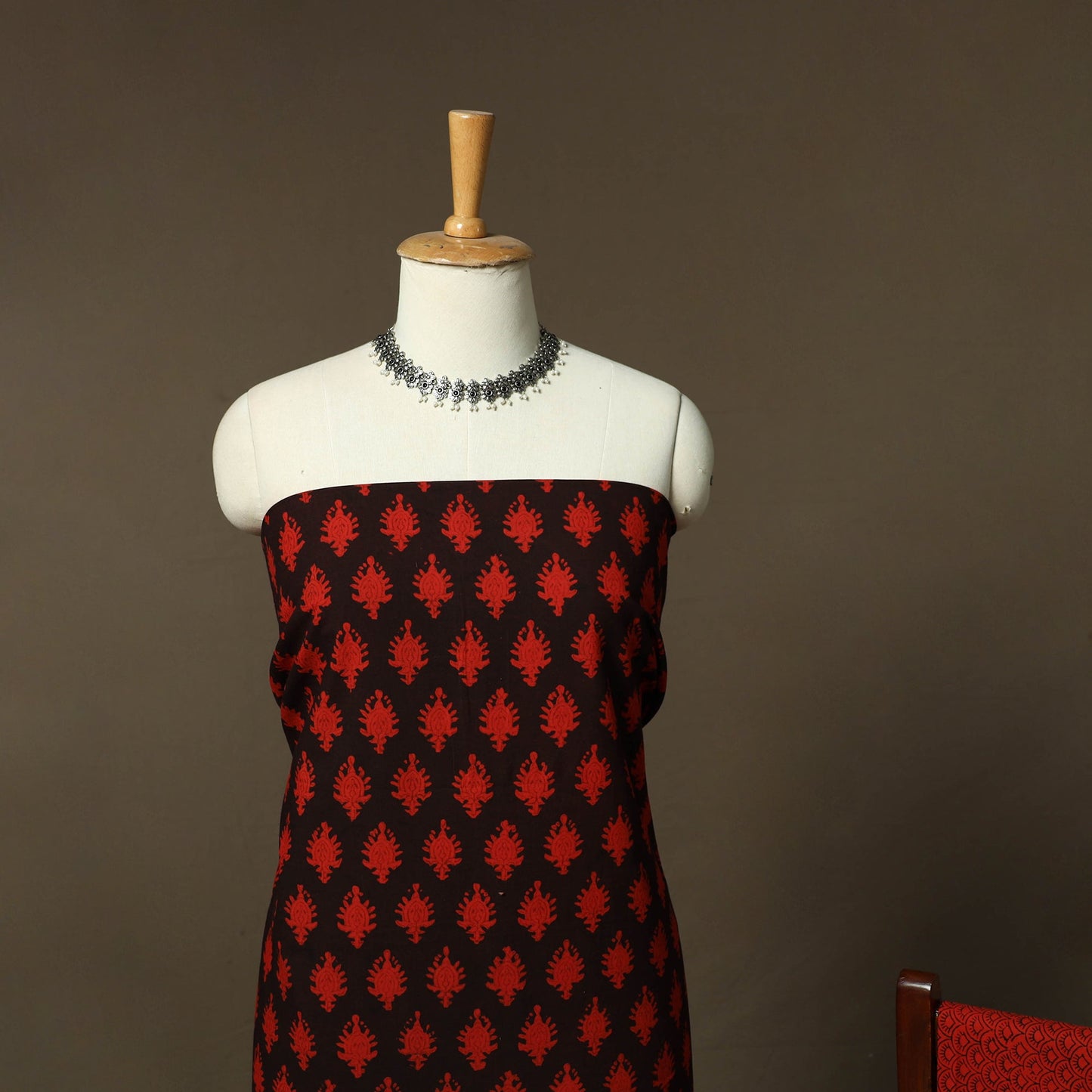 Bagh hand block print natural dyed cotton 3pc unstitched