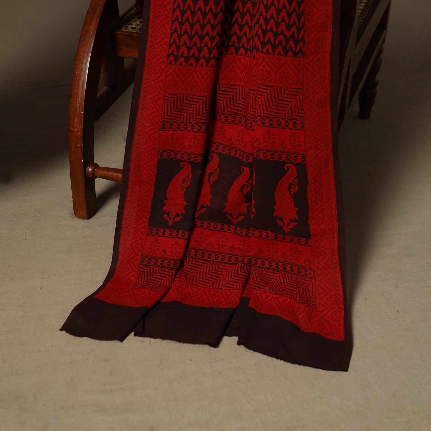 Bagh hand block print natural dyed cotton 3pc unstitched