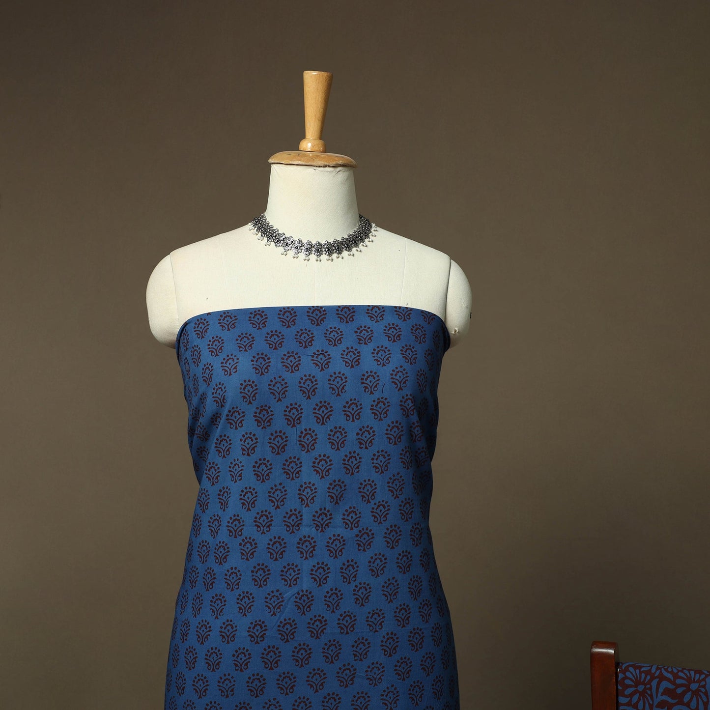 Bagh hand block print natural dyed cotton 3pc unstitched