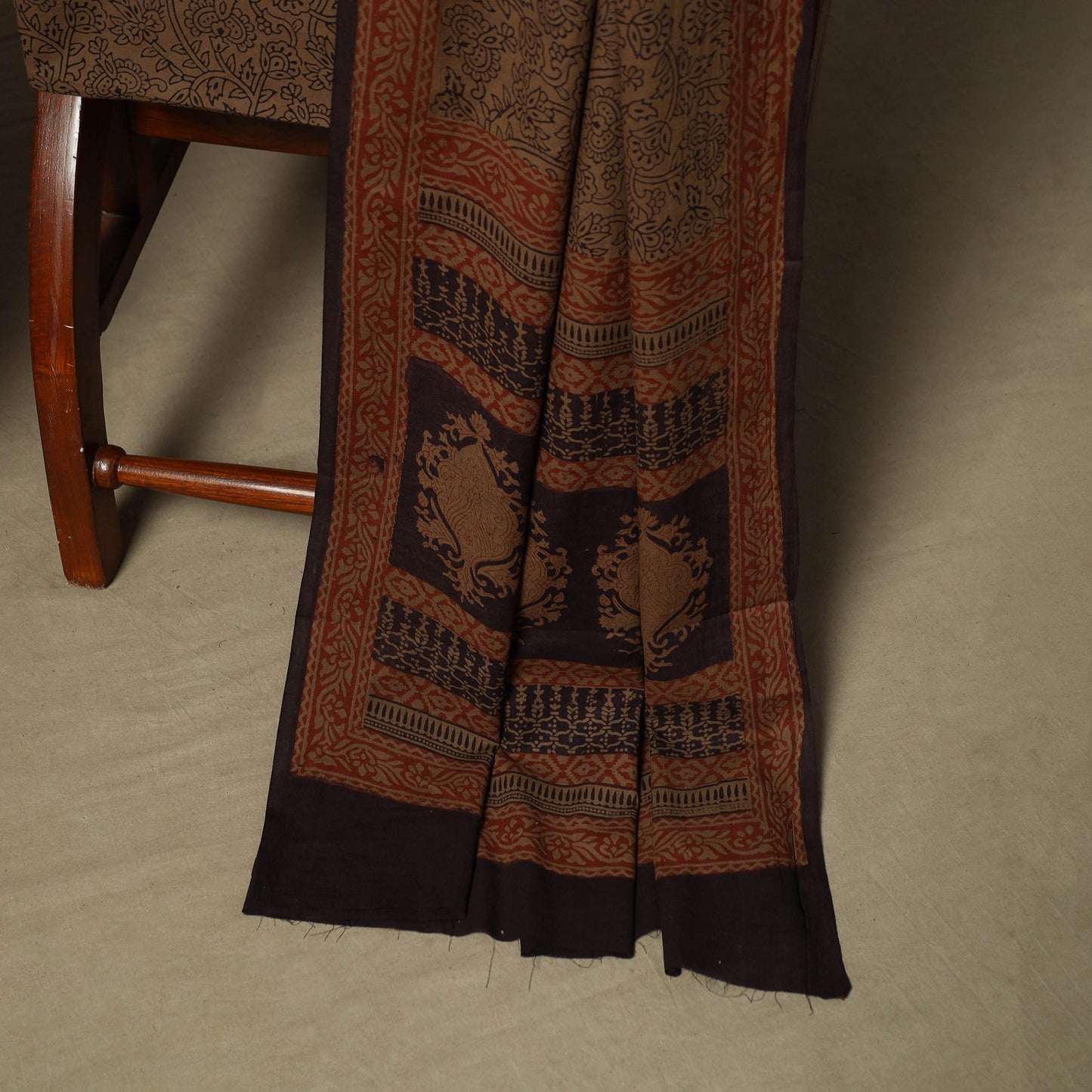 Bagh hand block print natural dyed cotton 3pc unstitched