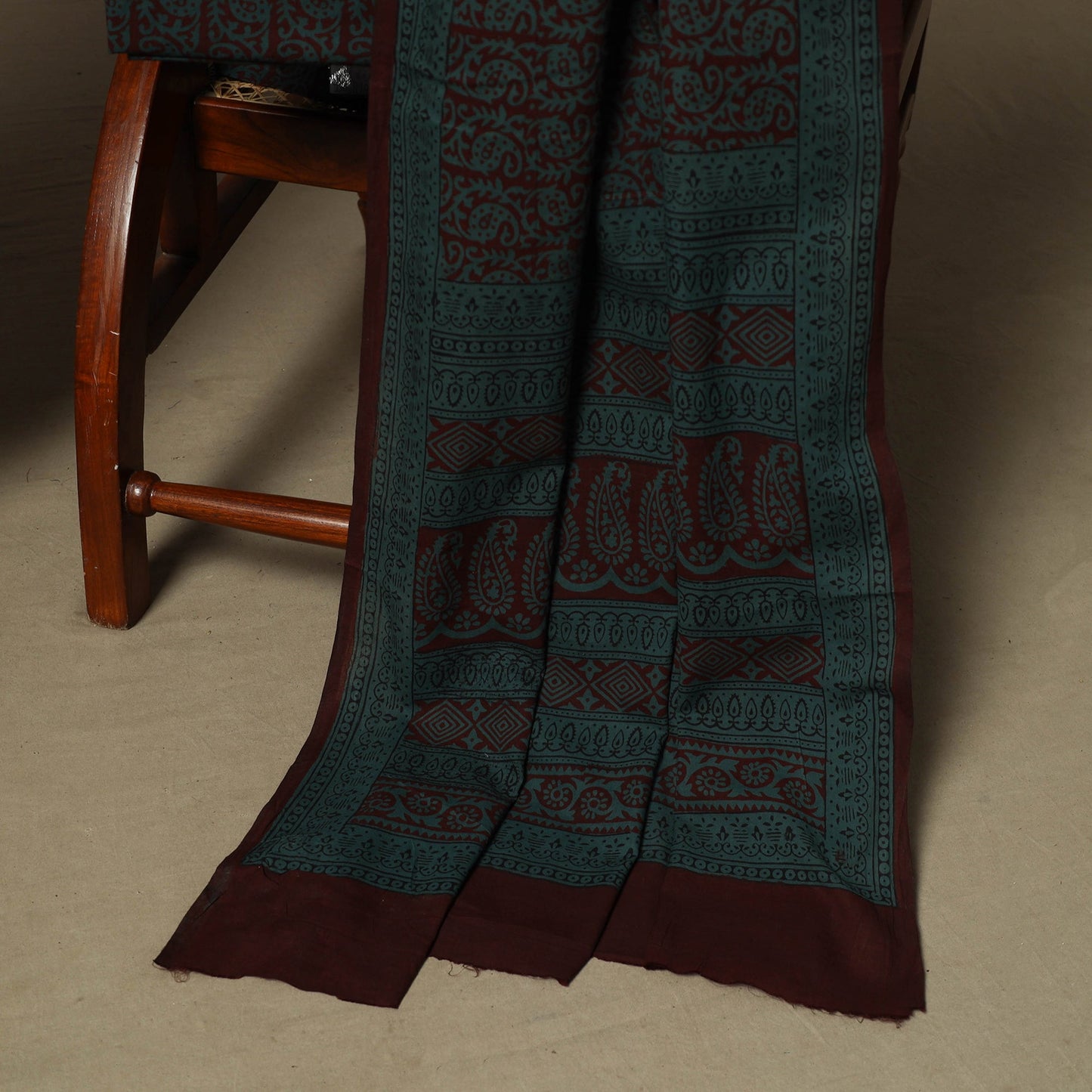Bagh hand block print natural dyed cotton 3pc unstitched